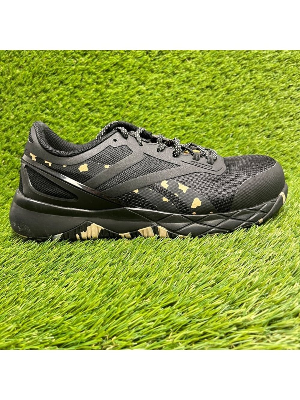Reebok Nanoflex TR Womens Size 9 Black Beige Composite Toe Safety Work Shoes